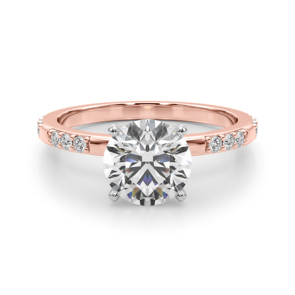 14kt Yellow Gold Engagement Ring with 1/5 ct tw SI1-SI2, G-H Diamonds - Timeless Elegance