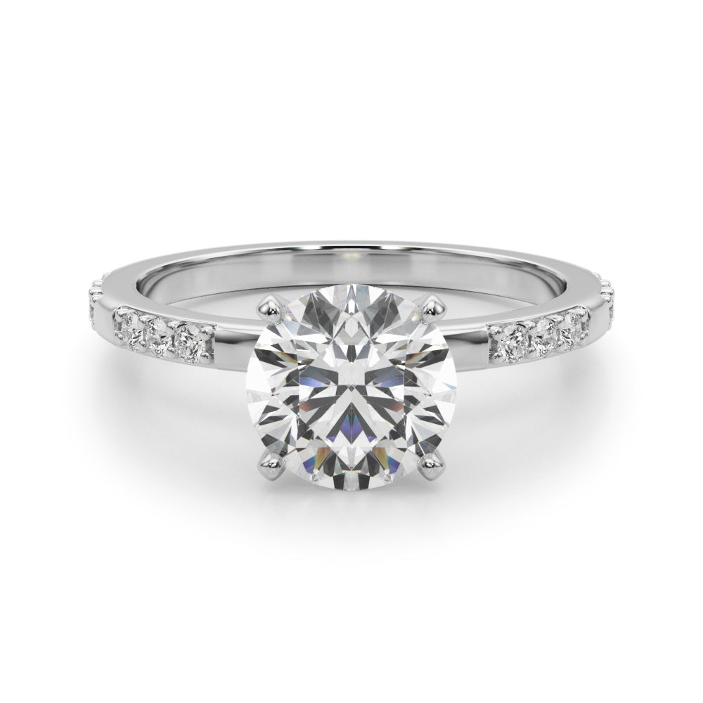 14kt Yellow Gold Engagement Ring with 1/5 ct tw SI1-SI2, G-H Diamonds - Timeless Elegance