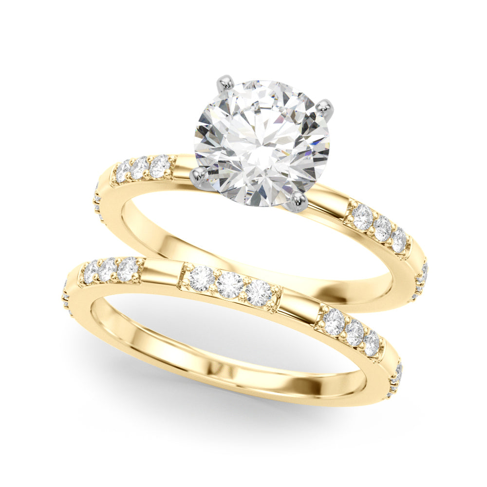 14kt Yellow Gold Engagement Ring with 1/5 ct tw SI1-SI2, G-H Diamonds - Timeless Elegance