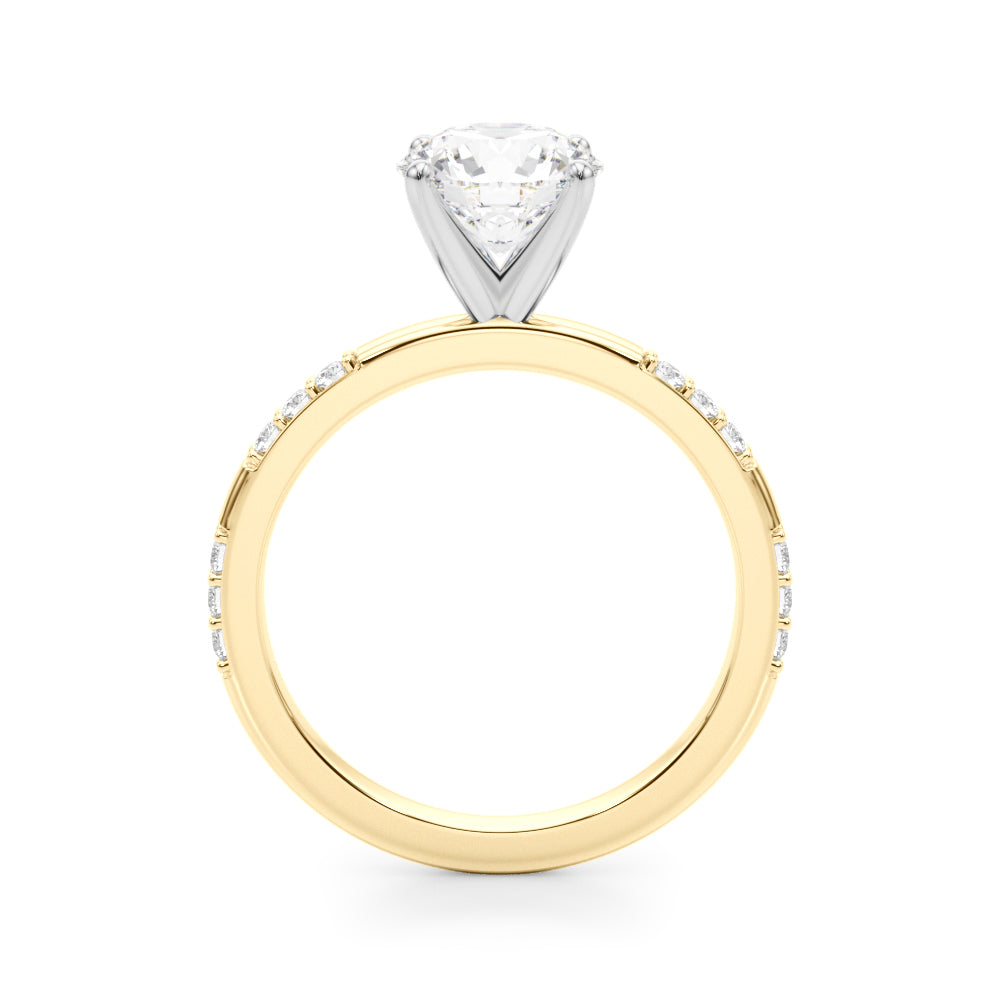 14kt Yellow Gold Engagement Ring with 1/5 ct tw SI1-SI2, G-H Diamonds - Timeless Elegance