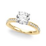Elegant 14k Yellow Gold Engagement Ring - 3/8 ct tw SI1-SI2 G-H Diamonds