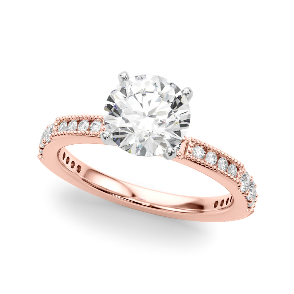 Elegant 14k Yellow Gold Engagement Ring - 3/8 ct tw SI1-SI2 G-H Diamonds