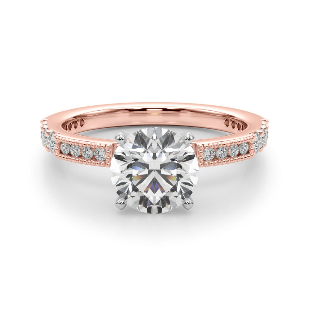 Elegant 14k Yellow Gold Engagement Ring - 3/8 ct tw SI1-SI2 G-H Diamonds