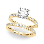 Elegant 14k Yellow Gold Engagement Ring - 3/8 ct tw SI1-SI2 G-H Diamonds