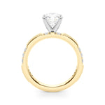 Elegant 14k Yellow Gold Engagement Ring - 3/8 ct tw SI1-SI2 G-H Diamonds