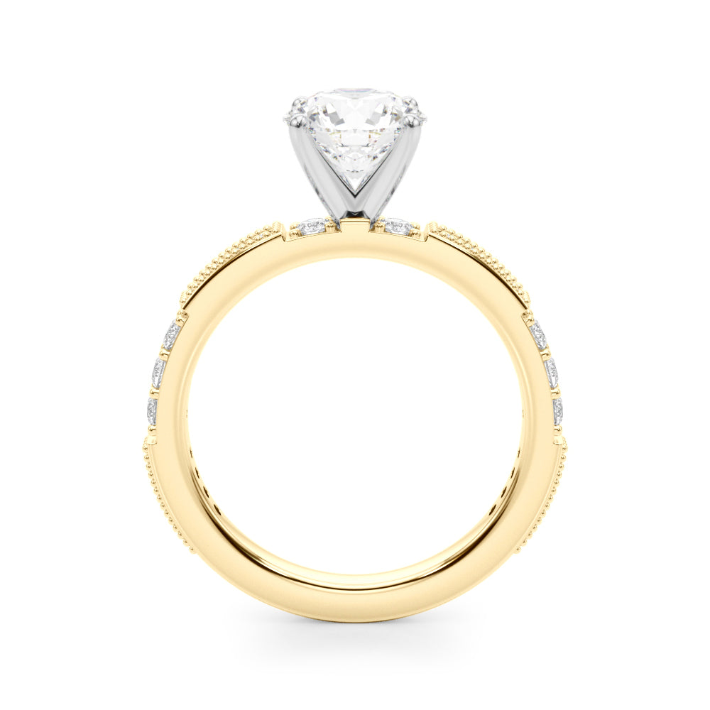 Elegant 14k Yellow Gold Engagement Ring - 3/8 ct tw SI1-SI2 G-H Diamonds