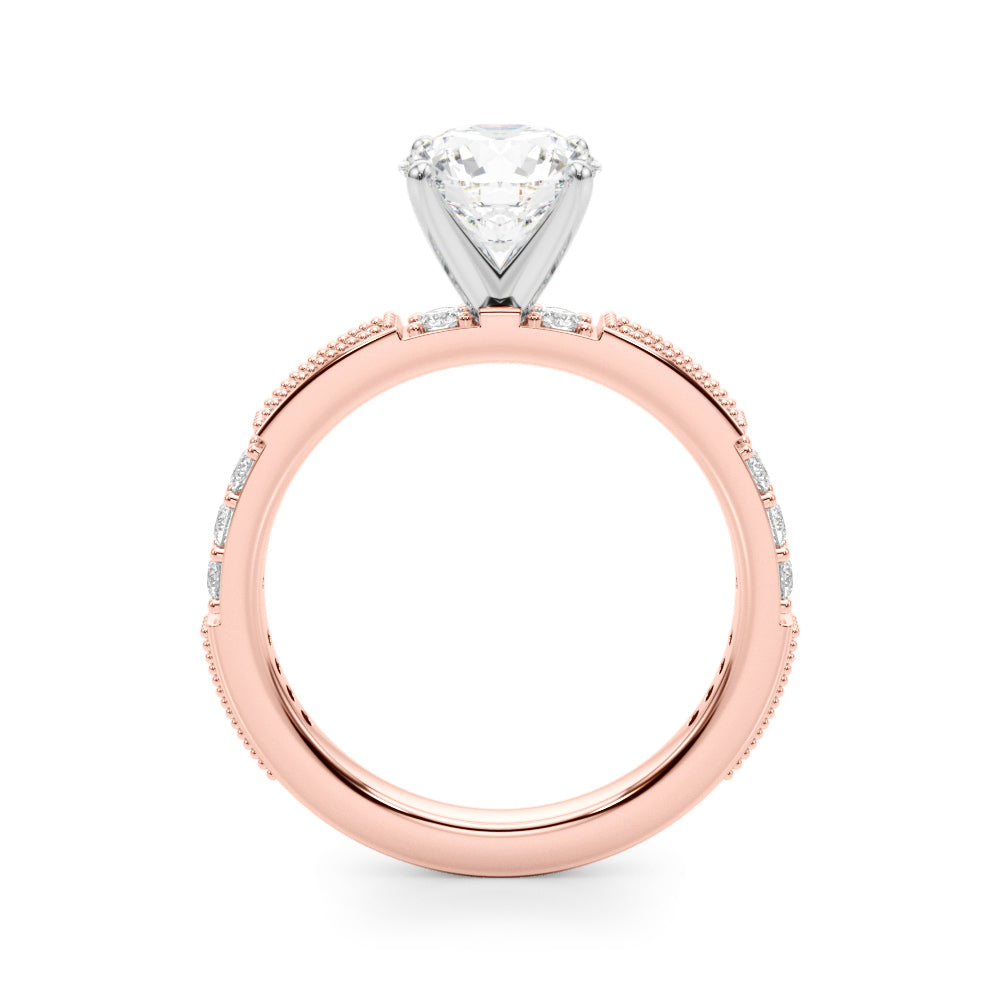 Elegant 14k Yellow Gold Engagement Ring - 3/8 ct tw SI1-SI2 G-H Diamonds