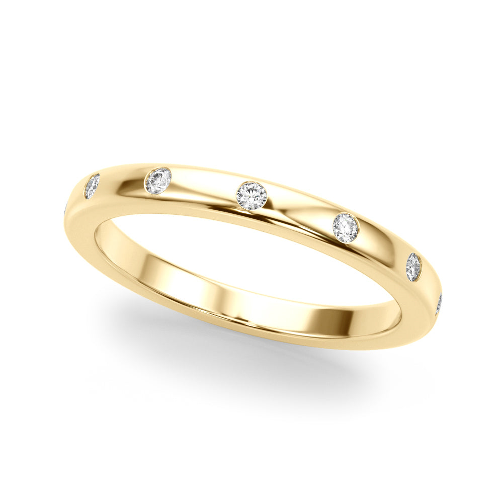 Elegant 14kt Yellow Gold 1/8 CTW Diamond Band Ring - Style # 51255-W