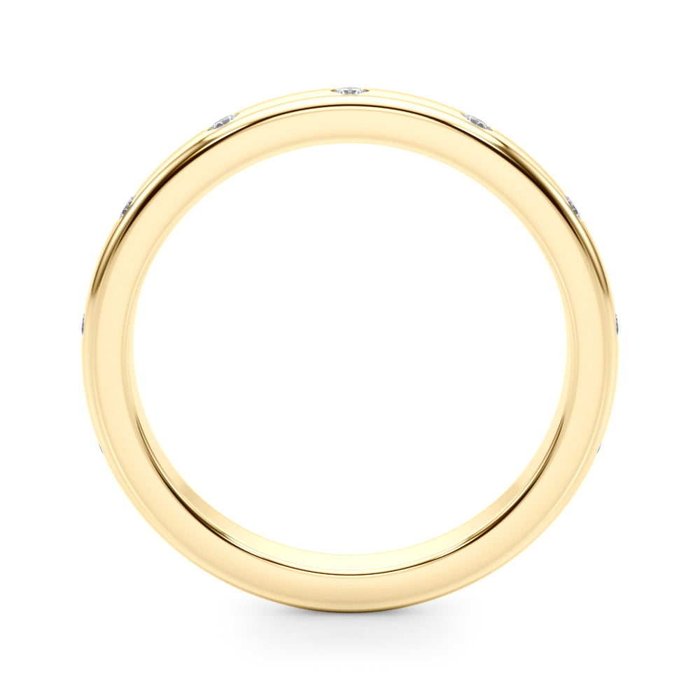 Elegant 14kt Yellow Gold 1/8 CTW Diamond Band Ring - Style 