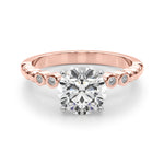 BEADED BEZEL SET ENGAGEMENT RING