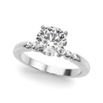 BEADED BEZEL SET ENGAGEMENT RING