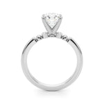 BEADED BEZEL SET ENGAGEMENT RING