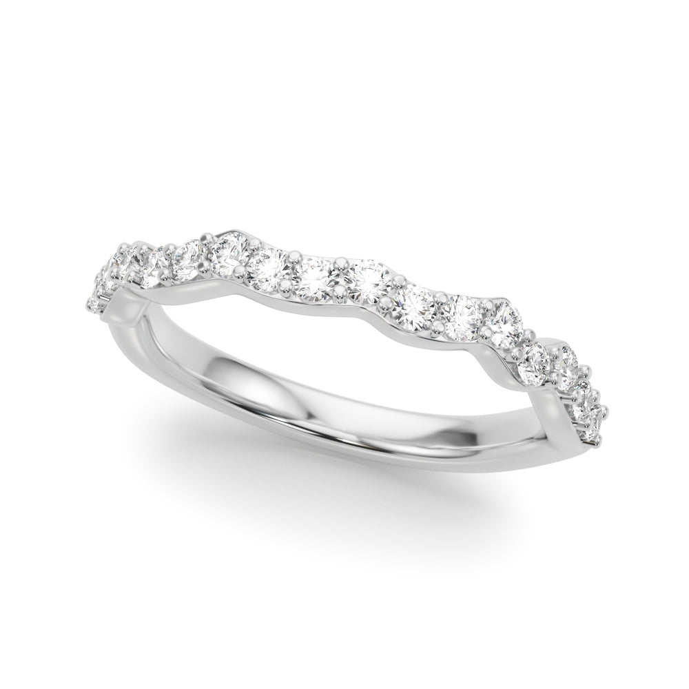 Elegant 14kt White Gold 3/8 Carat TW Diamond Wedding Band