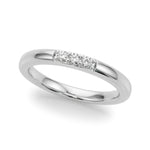 Elegant 14kt White Gold Wedding Band with 1/10 ct TW SI1-H Diamonds - STYLE 