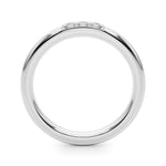Elegant 14kt White Gold Wedding Band with 1/10 ct TW SI1-H Diamonds - STYLE 
