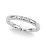 Elegant 14kt White Gold Wedding Band with 1/10 ct TW SI1-H Diamonds - STYLE 