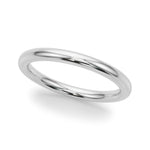 Classic Plain Gold Wedding Band - 14kt White Gold