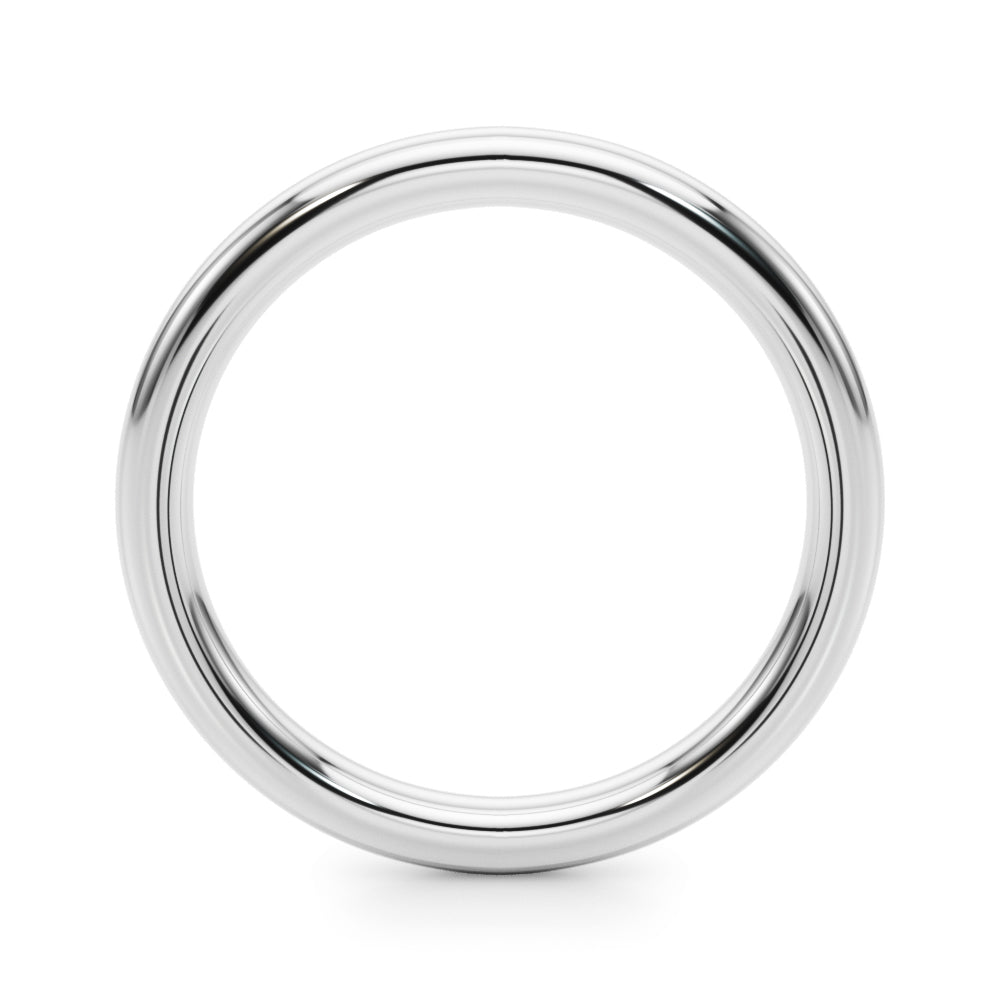 Classic 14kt White Gold Plain Wedding Band - Timeless Elegance