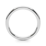 14kt White Gold Plain Polished Wedding Band - Classic Comfort Fit