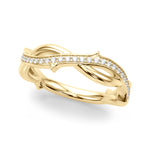 14kt Yellow Gold 1/5 Carat TW SI1-SI2 G-H Diamond Wedding Band - Style 