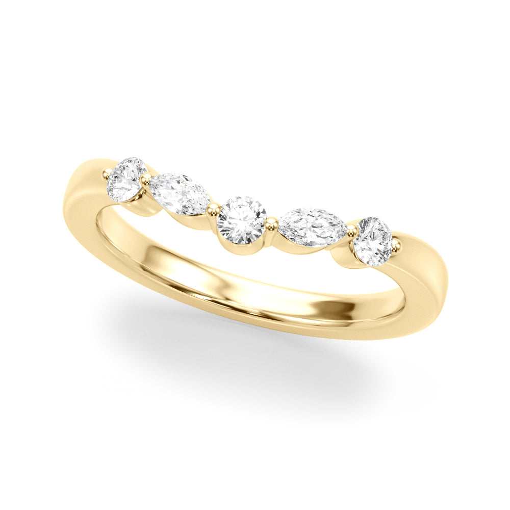 Elegant 14kt Yellow Gold Wedding Band - 1/3 ct TW SI1-SI2 G-H Diamonds