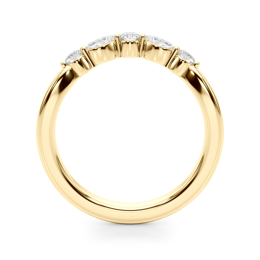Elegant 14kt Yellow Gold Wedding Band - 1/3 ct TW SI1-SI2 G-H Diamonds