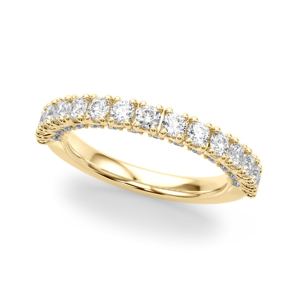 Exquisite 14kt Yellow Gold Wedding Band with 7/8 ct TW Diamond Accents