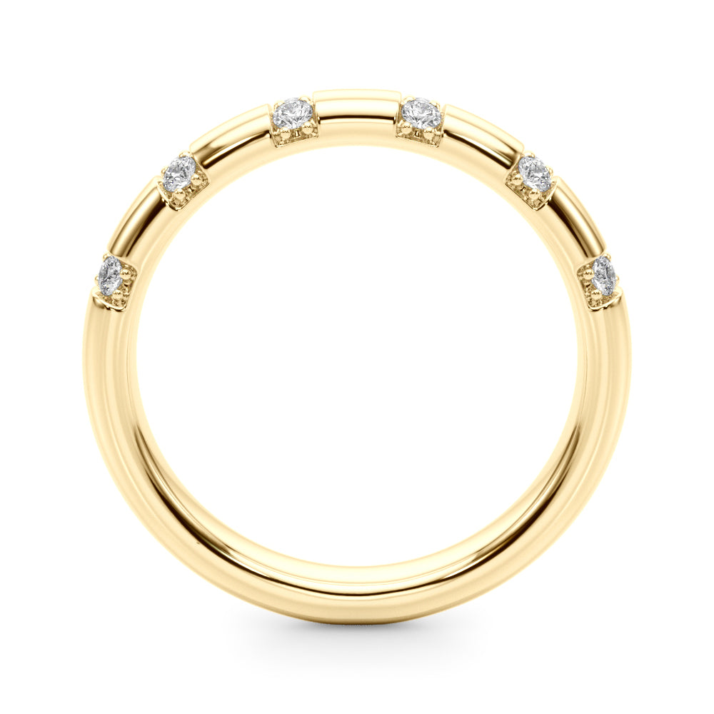 1/5 CT TW Diamond Wedding Band in 14kt Yellow Gold - Adjustable & Customizable