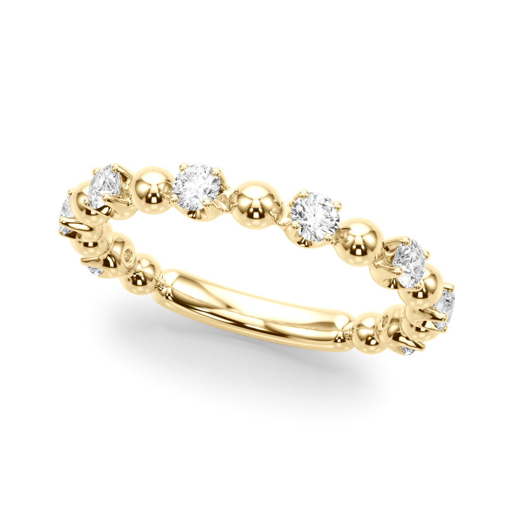 Elegant 14kt Yellow Gold Wedding Band with 1/2 Carat TW of SI1-SI2, G-H Diamonds - Style 