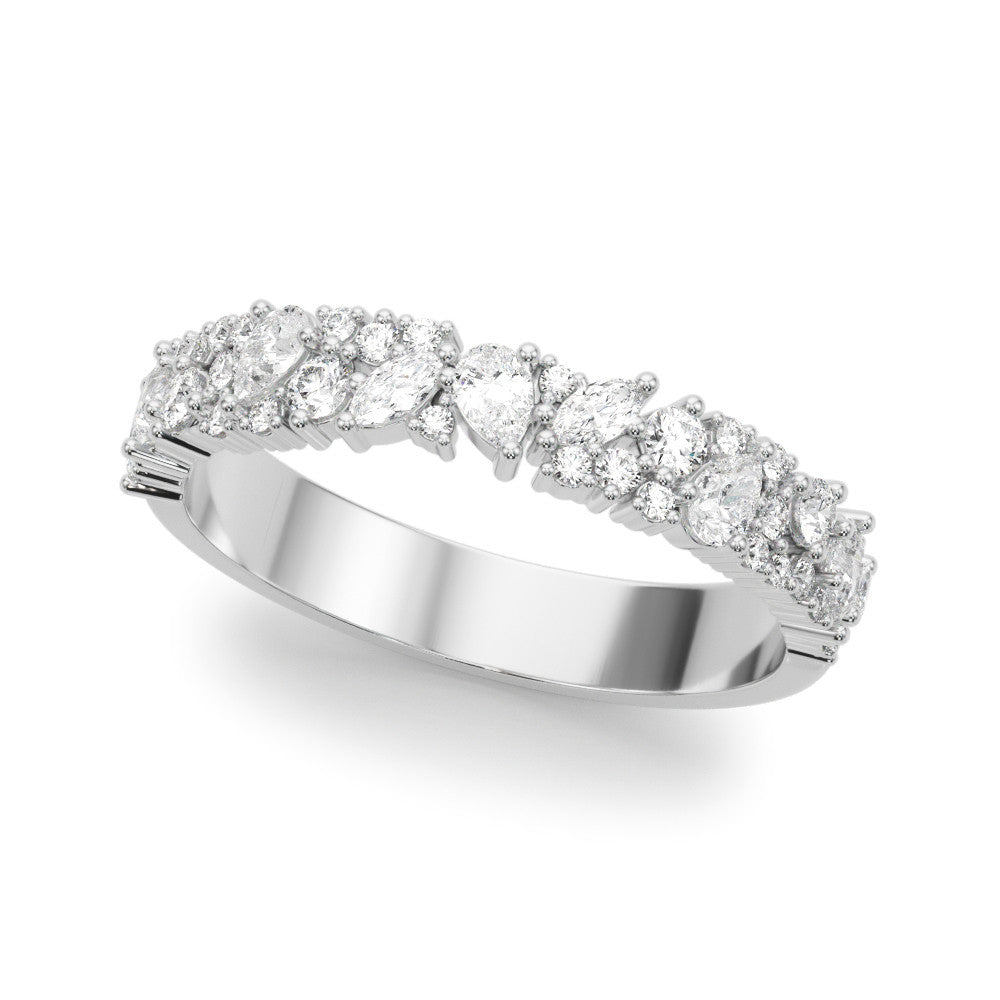 Elegant 14kt Yellow Gold 3.5mm Wedding Band with 3/4 ct TW SI1-SI2 G-H Diamonds