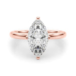 14kt White Gold Marquise Semi-Mount Engagement Ring - Style 