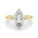 14kt White Gold Marquise Semi-Mount Engagement Ring - Style 