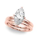 14kt White Gold Marquise Semi-Mount Engagement Ring - Style 