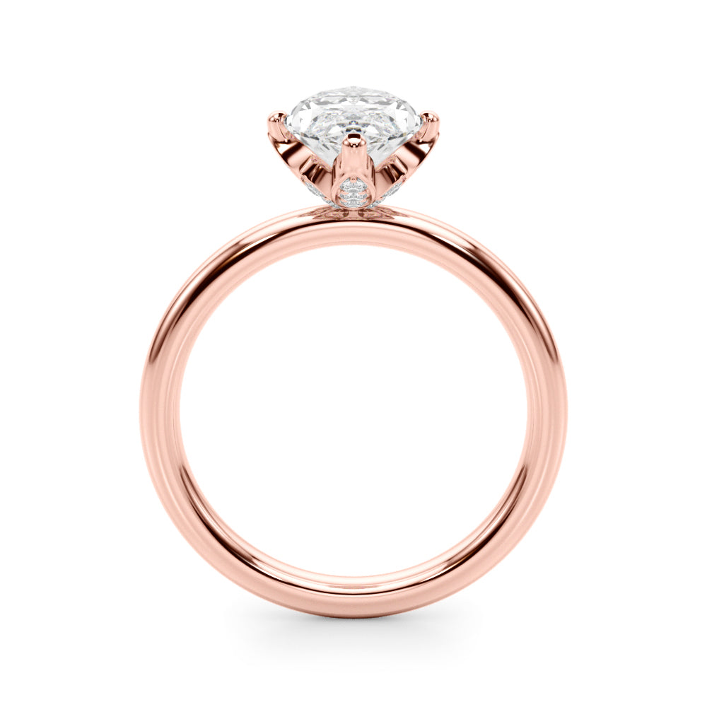 14kt White Gold Marquise Semi-Mount Engagement Ring - Style 