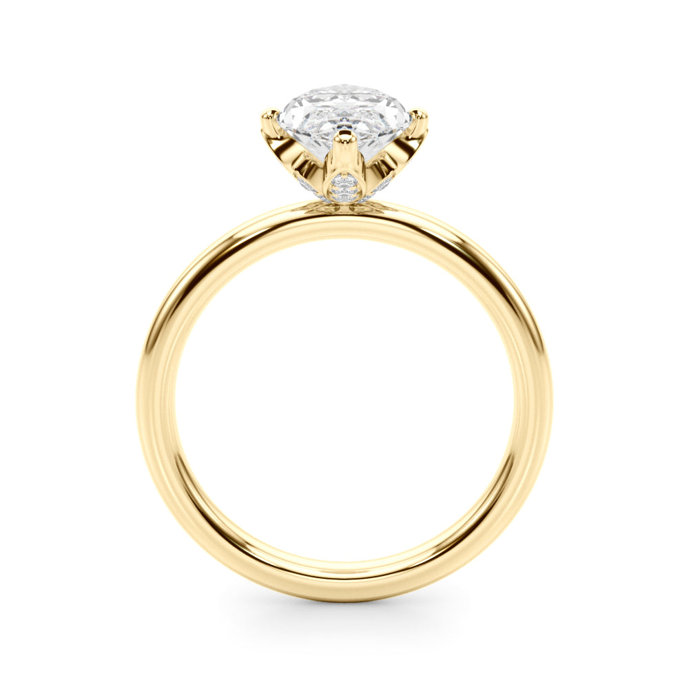 14kt White Gold Marquise Semi-Mount Engagement Ring - Style 