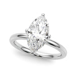 14kt White Gold Marquise Semi-Mount Engagement Ring - Style 