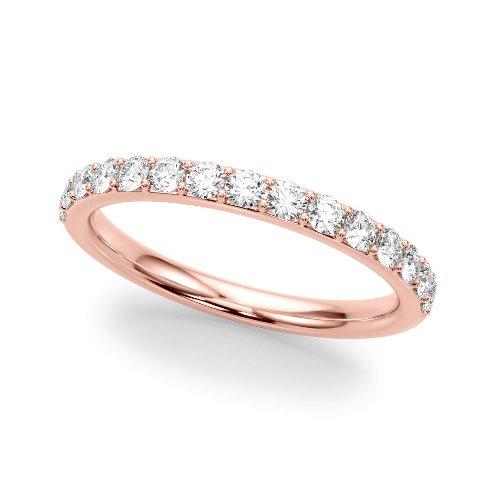 1/2 CT TW SI1-SI2 G-H Diamond Wedding Band Ring in 14kt White Gold - Style 