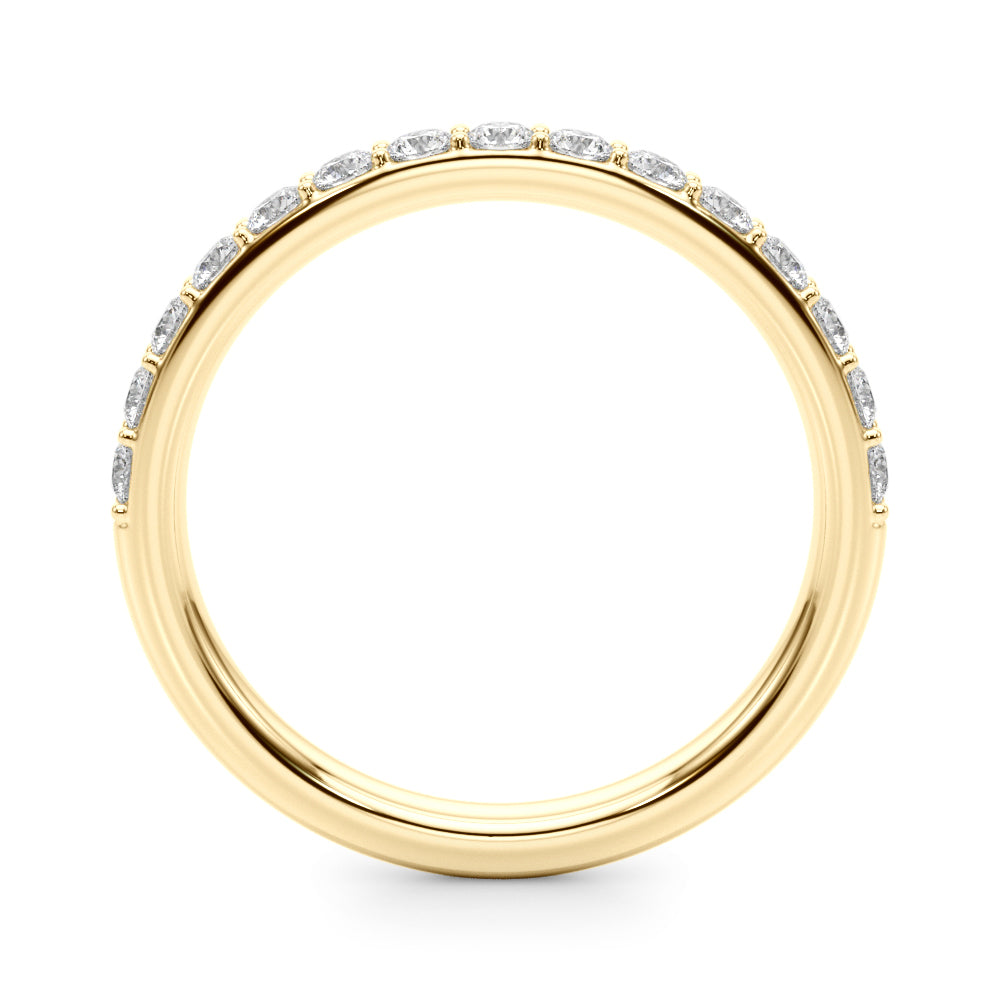 1/2 CT TW SI1-SI2 G-H Diamond Wedding Band Ring in 14kt White Gold - Style 
