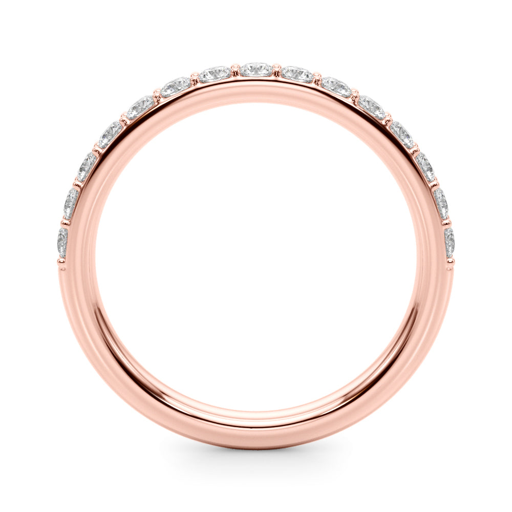 1/2 CT TW SI1-SI2 G-H Diamond Wedding Band Ring in 14kt White Gold - Style 