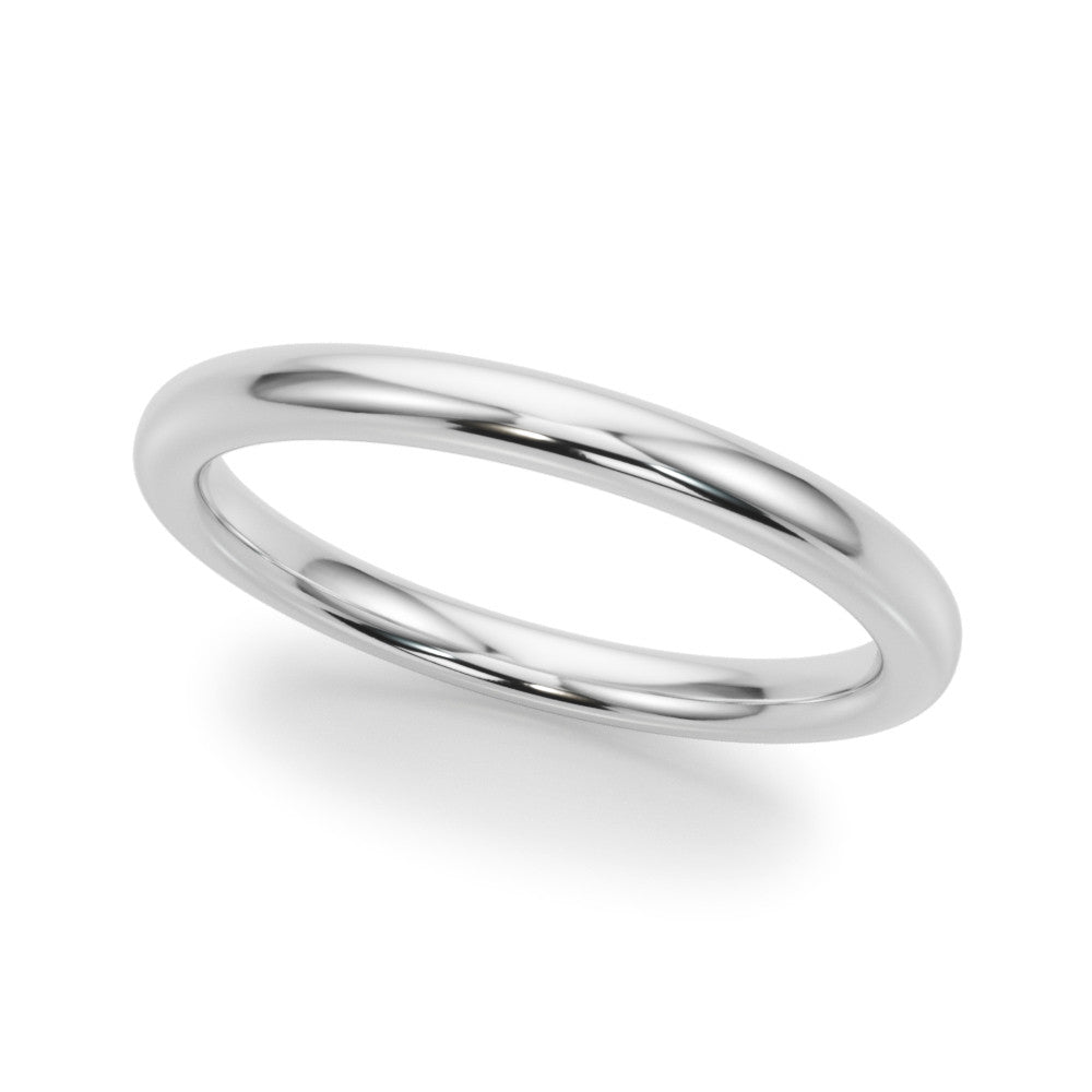 Elegant 14kt White Gold Wedding Ring - Style 