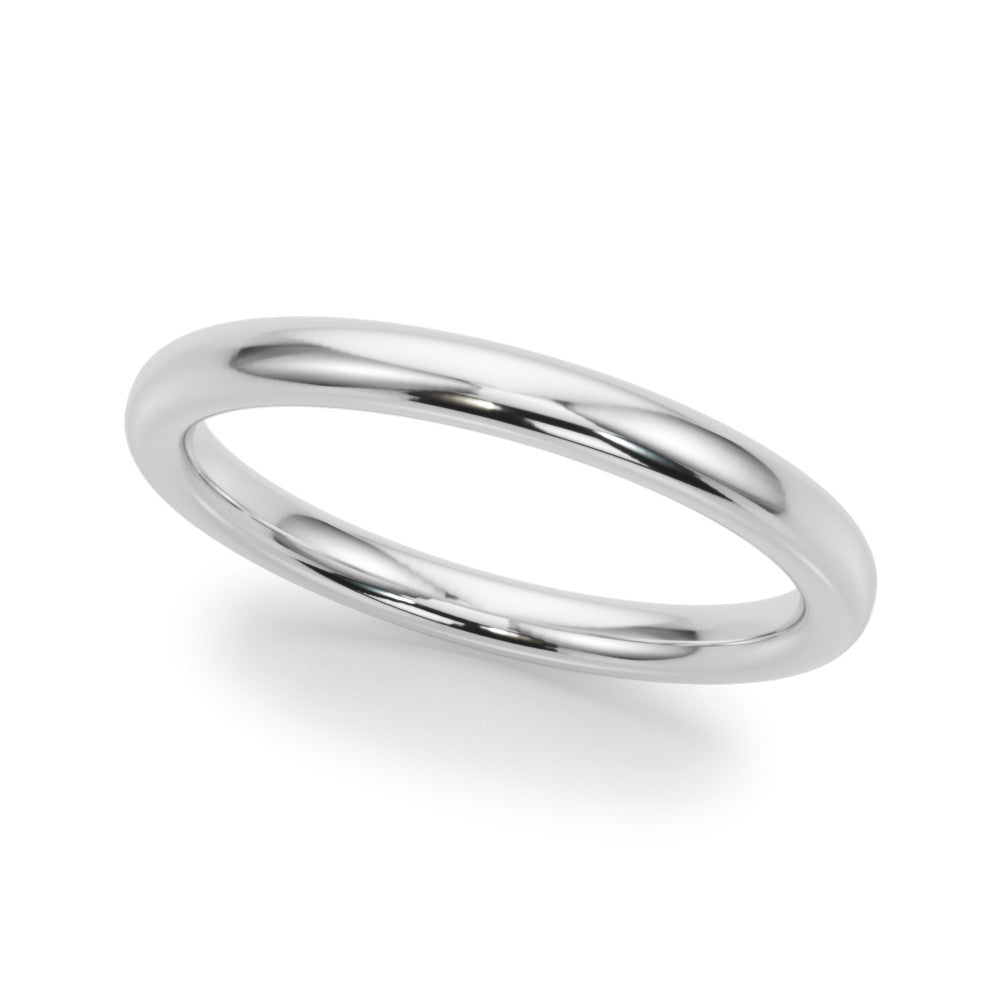 14kt White Gold Wedding Band - STYLE 