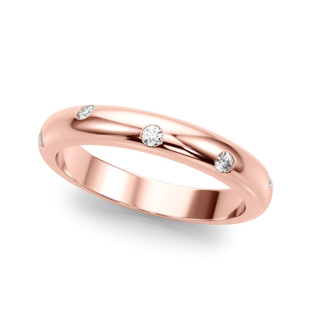 14kt White Gold Wedding Band - 1/8 ct tw SI1-SI2, G-H Diamonds