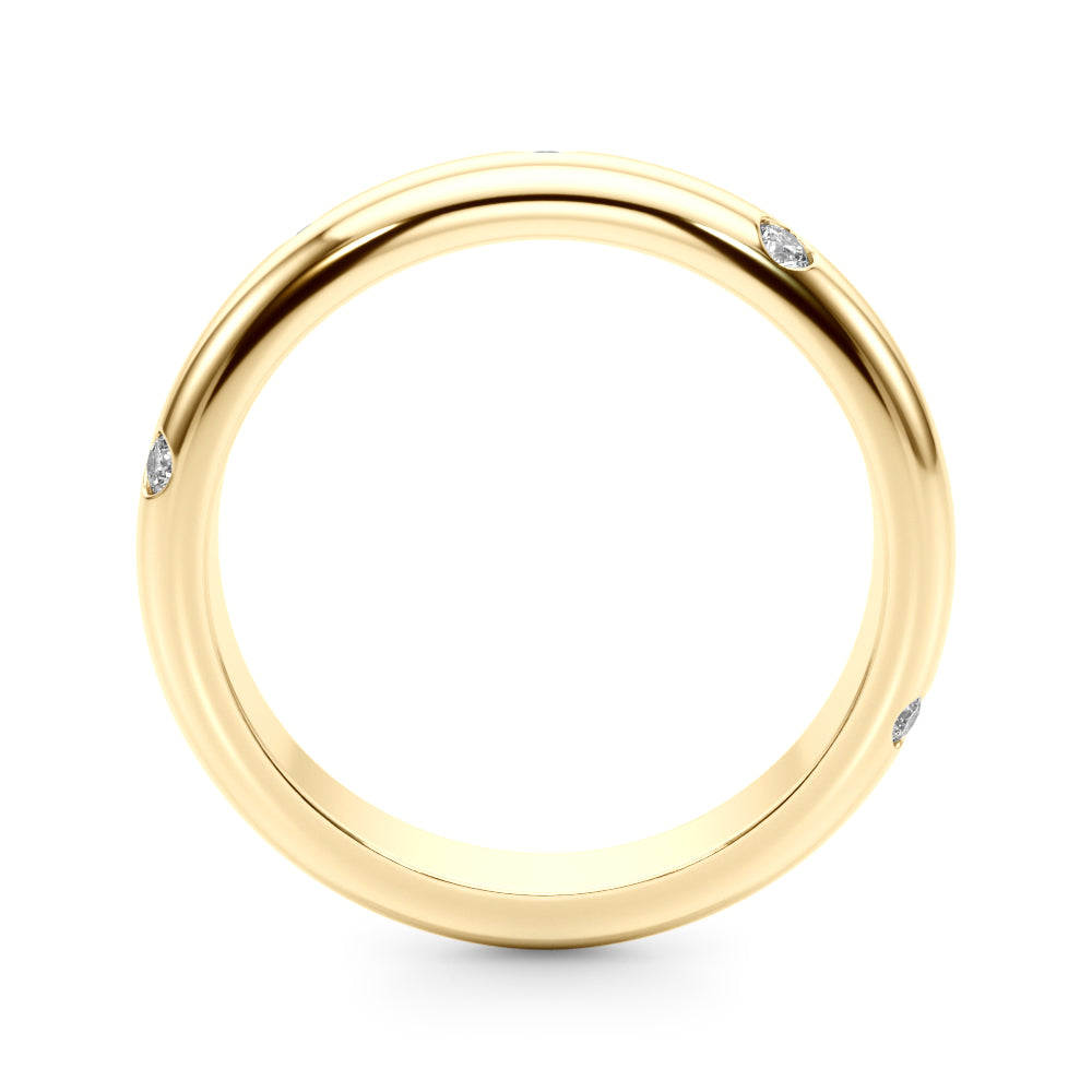 14kt White Gold Wedding Band - 1/8 ct tw SI1-SI2, G-H Diamonds