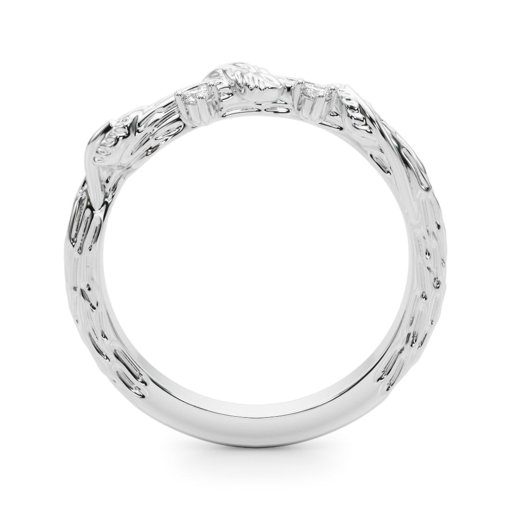 14kt Yellow Gold Wedding Band - 1/20 ct tw SI1-SI2 G-H Diamonds