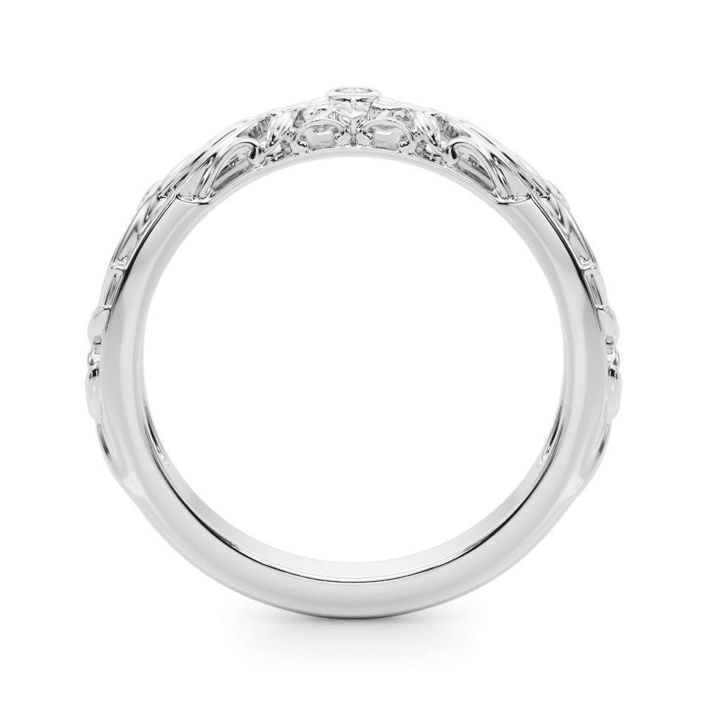 14kt Yellow Gold Wedding Band - 1/20 ct tw SI1-SI2 G-H Diamonds