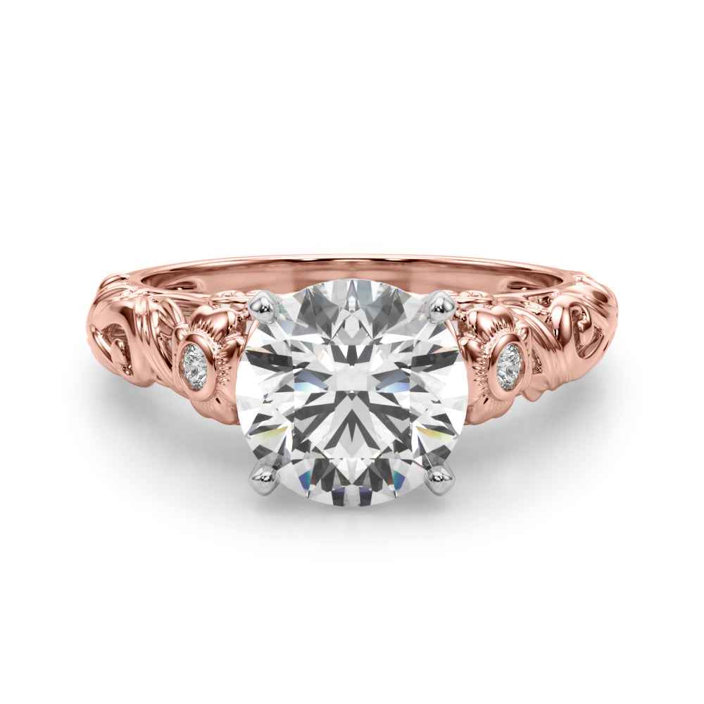 14kt Yellow Gold Semi-Mount Diamond Engagement Ring Setting - STYLE 