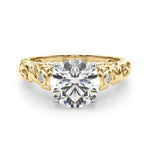 14kt Yellow Gold Semi-Mount Diamond Engagement Ring Setting - STYLE 