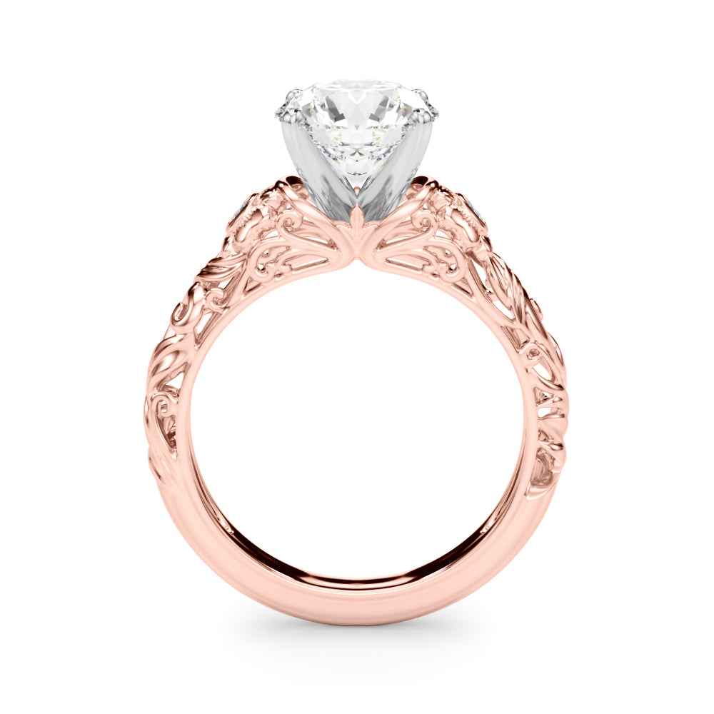 14kt Yellow Gold Semi-Mount Diamond Engagement Ring Setting - STYLE 