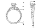 14kt Yellow Gold Semi-Mount Diamond Engagement Ring Setting - STYLE 