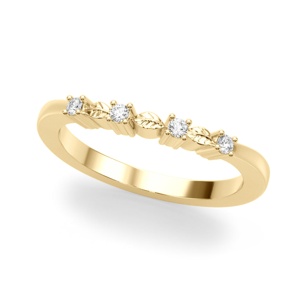 14kt Yellow Gold Wedding Band with 1/15 ct TW SI1-SI2 G-H Diamonds